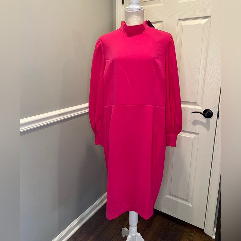 NWT Sergio Hudson Target Size 1X Pink Long Sleeve Dress New with Tag